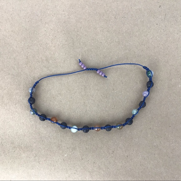 Handmade} Indian Agate & Black Lava Rock Bracelet - Picture 5 of 5